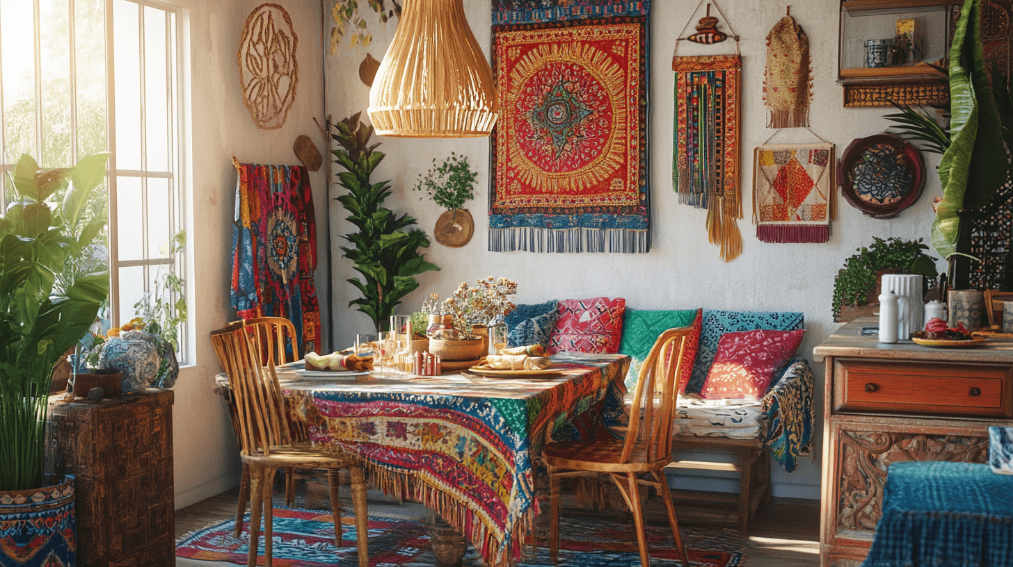 Jídelna ve stylu Boho: Kreativní nápady na design