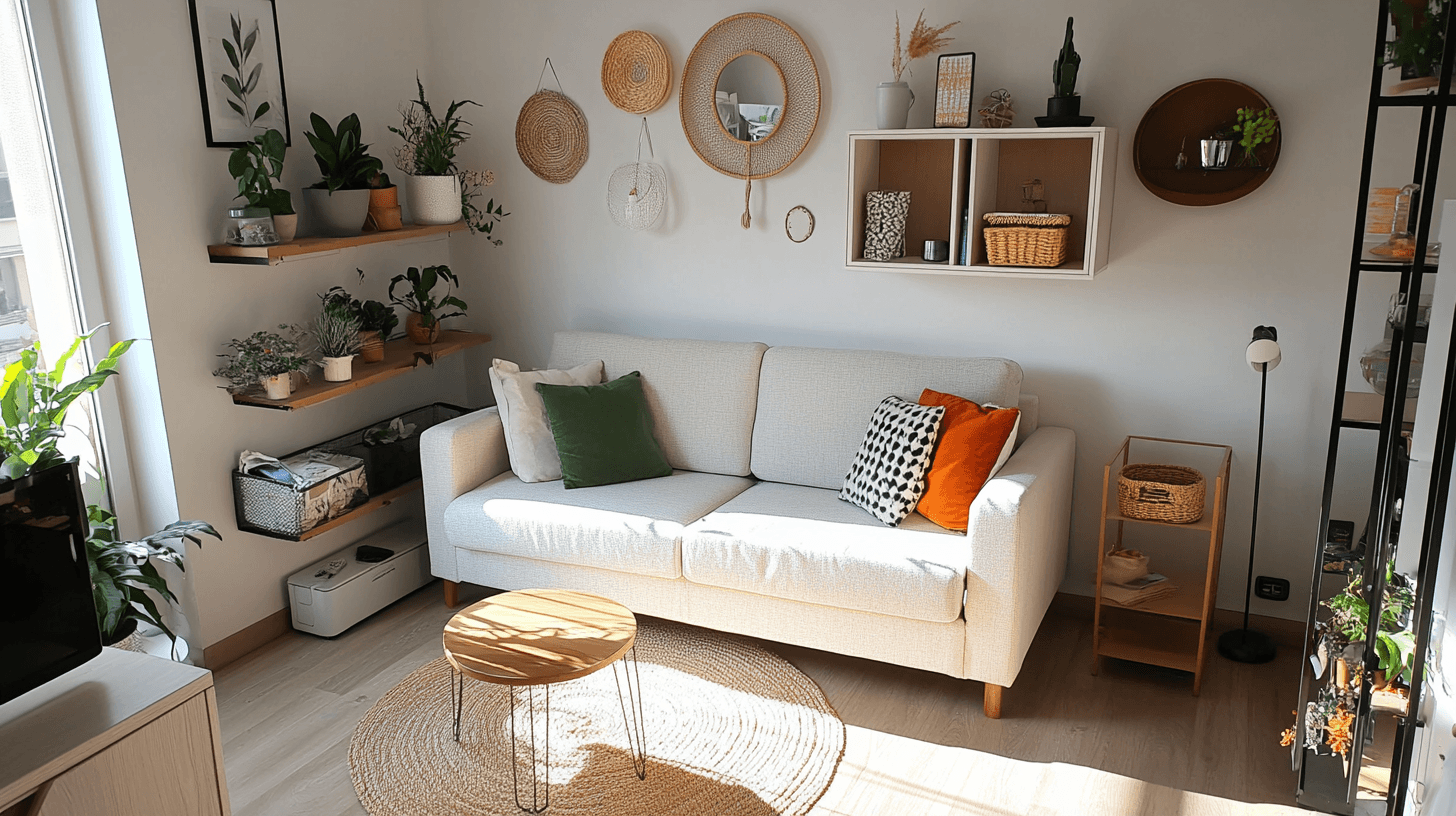 Kreativní nápady pro malé obývací pokoje: úložný prostor a design