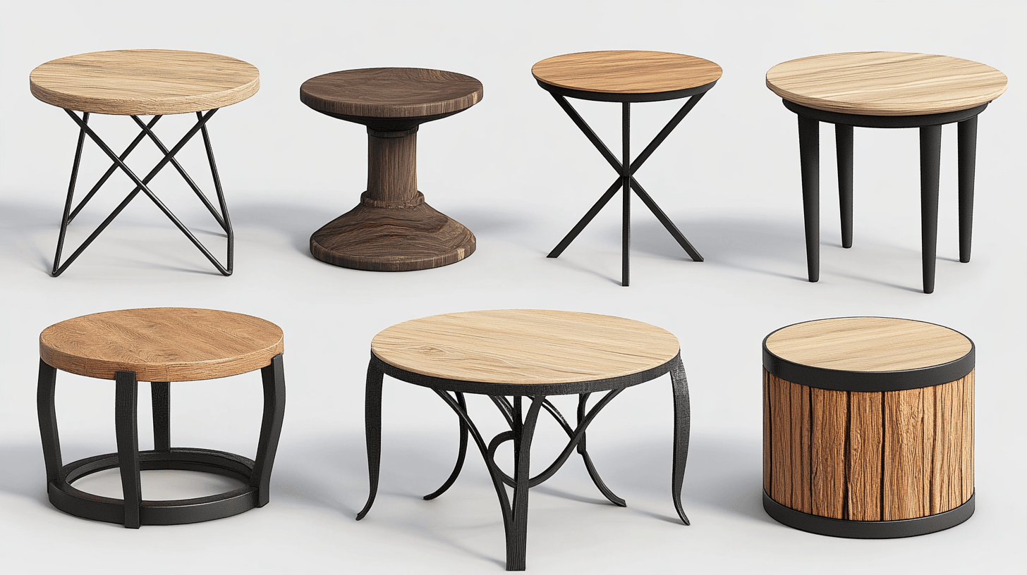 Designy a materiály: Příruční stolky pro každý styl