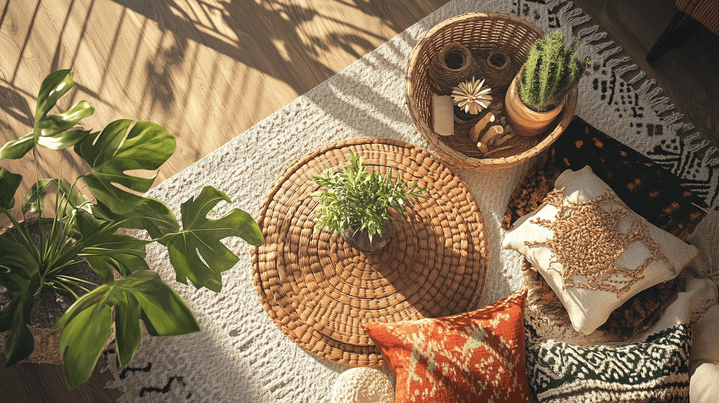 Dekorace ve stylu Zen Boho: Přírodní materiály a kreativní akcenty