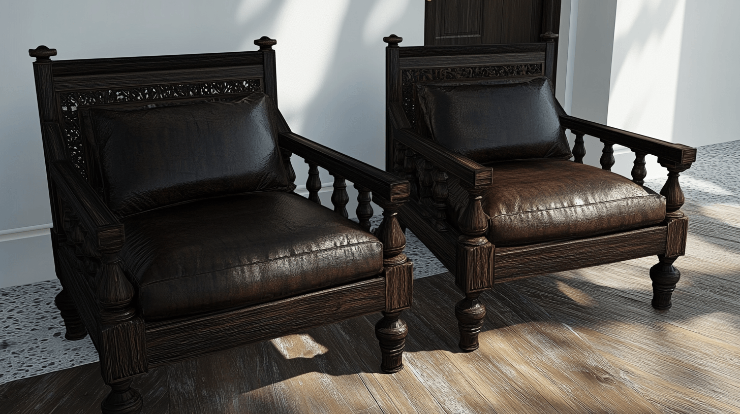 Nábytek v koloniálním stylu: Tmavé dřevo a robustní design