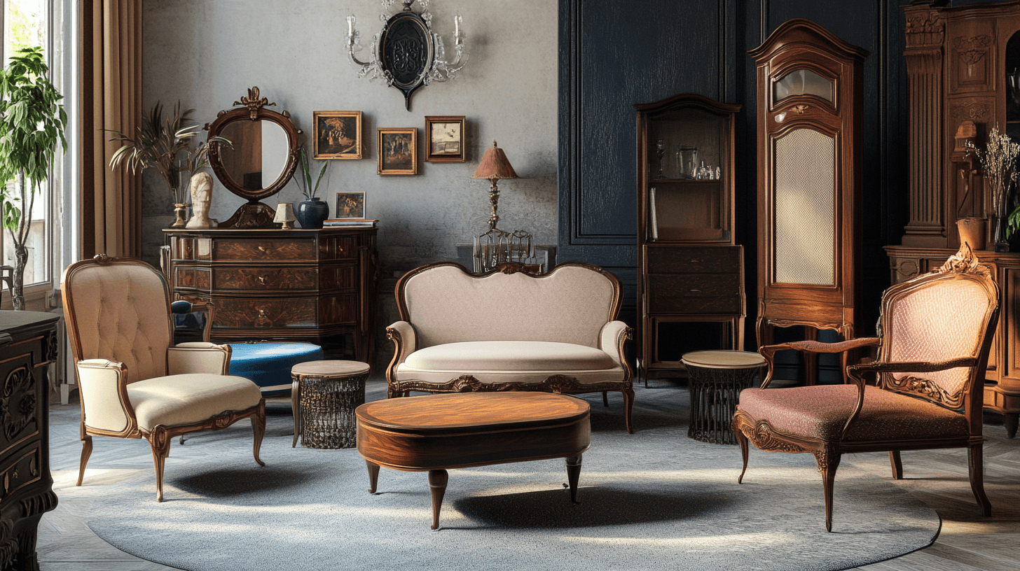 Různorodost vintage nábytku: Od art deco po mid-century modern