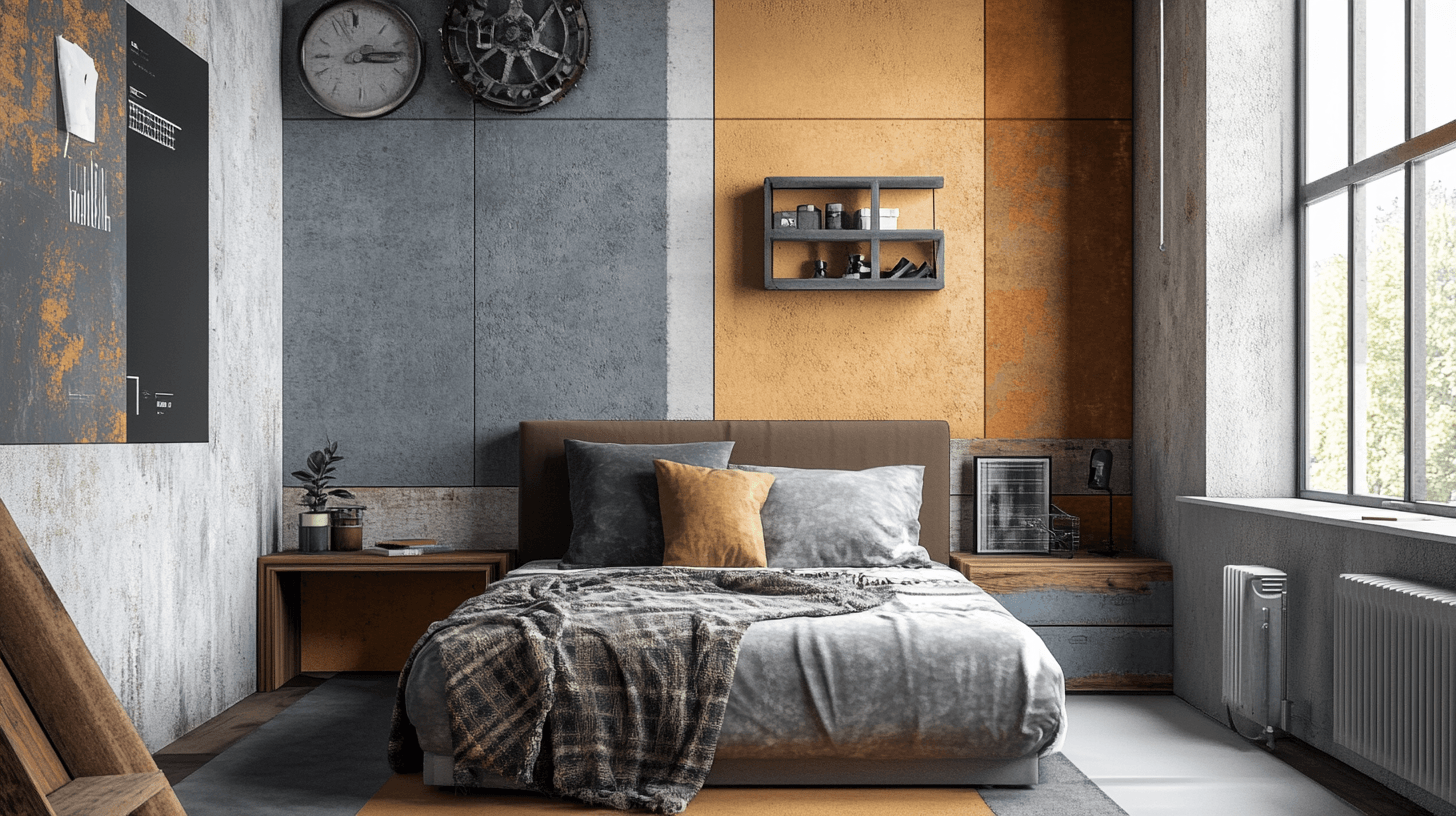 Barevné provedení a materiály v industriálním stylu