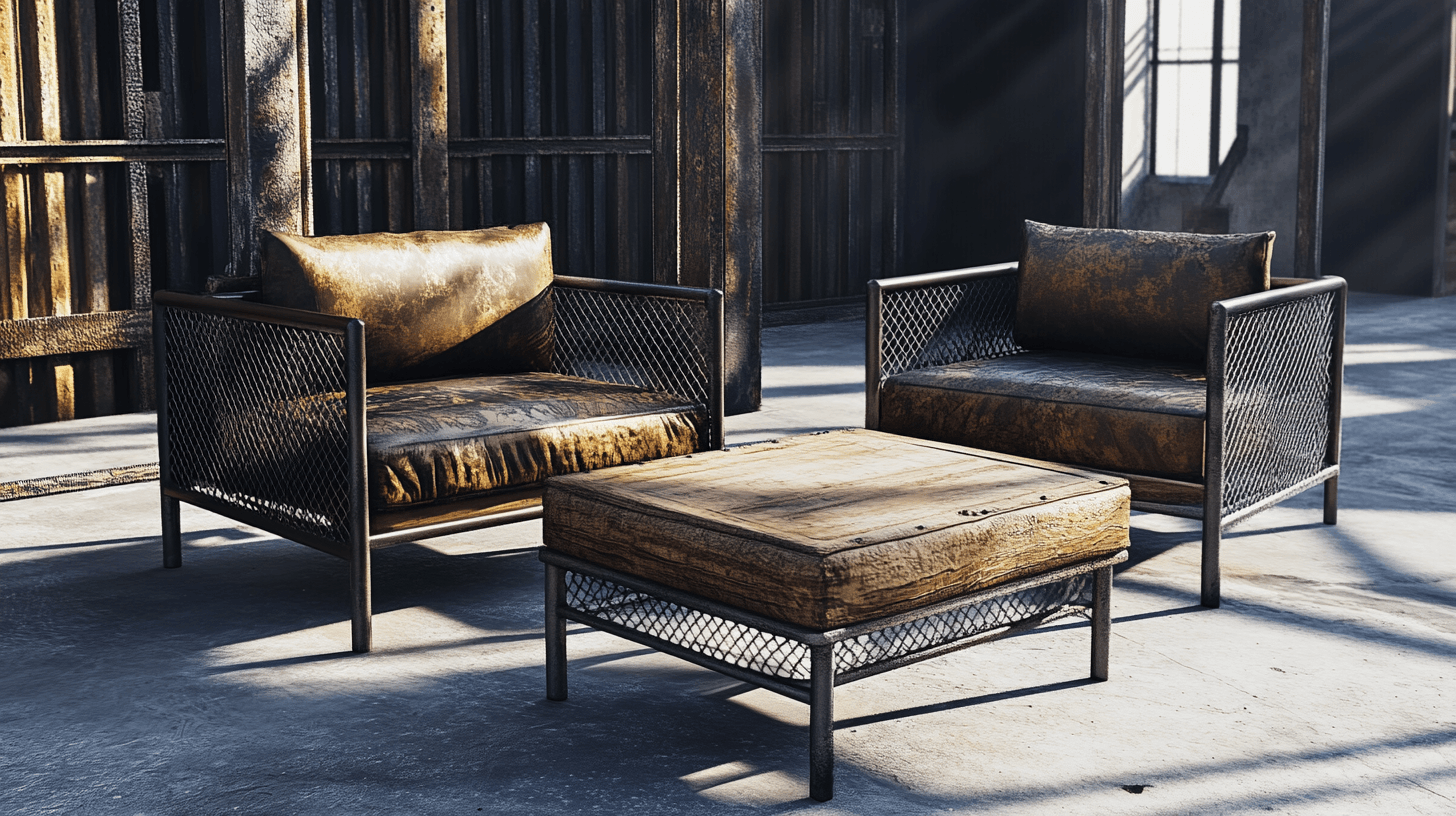 Nábytek ve stylu industriálního glamouru