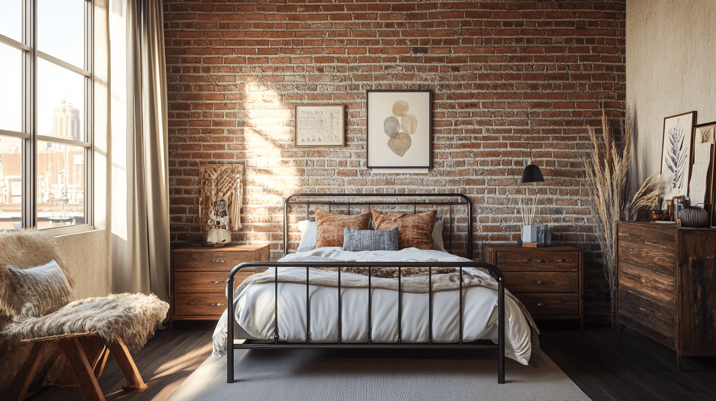 Industriální design v ložnici: Rustikální šik