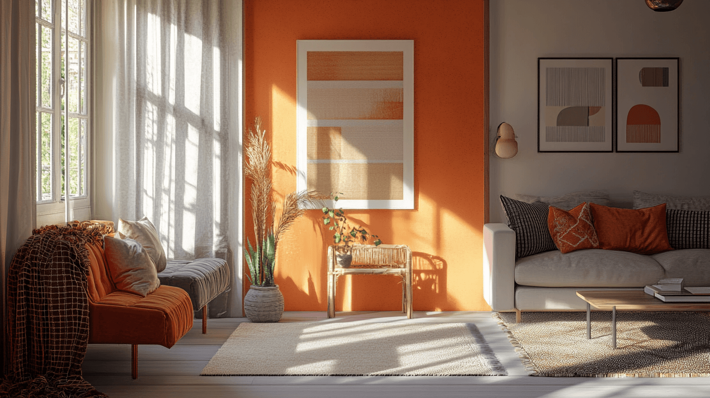 Bydlení styly v kombinaci s oranžovou