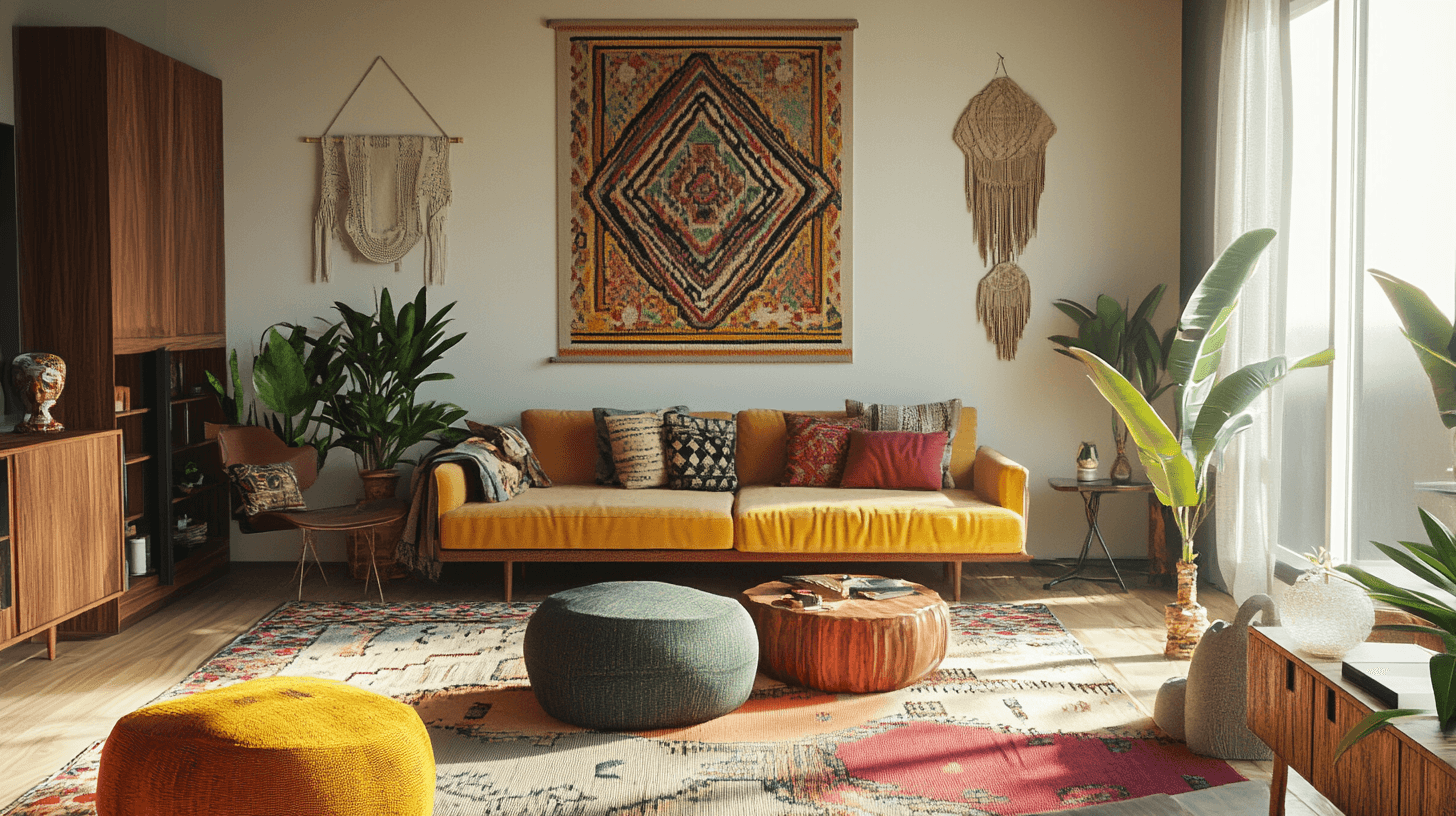 Boho-Mid-Century-Mix: Dokonalá kombinace stylů