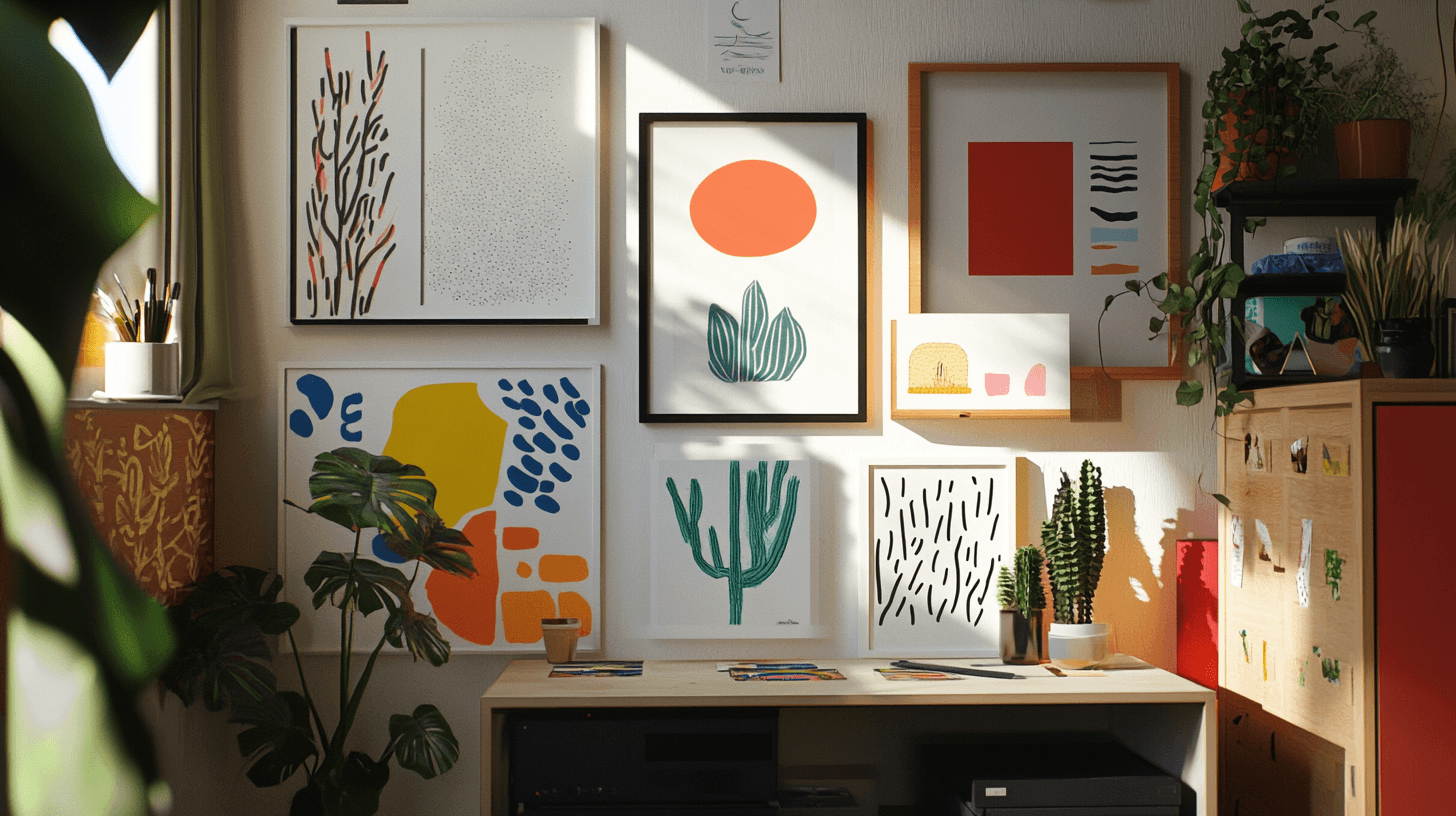 Dekorace a inspirace v malém ateliéru