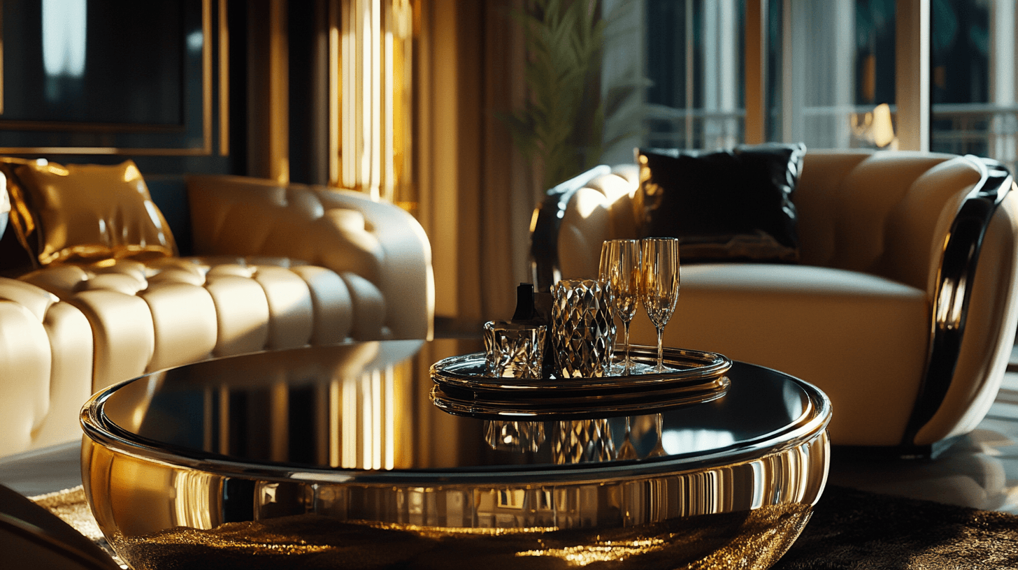 Glamour styl: Luxusní materiály a lesklé akcenty