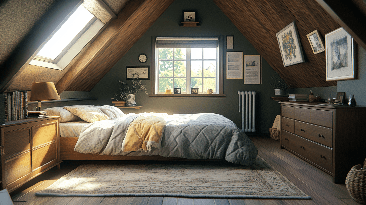Plánování prostoru a návrhy designu pro střešní šikminy