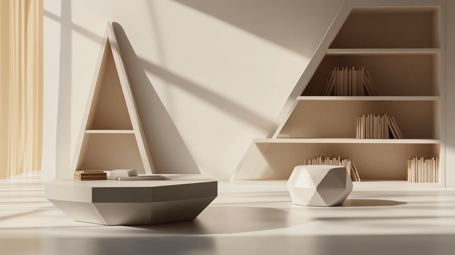 Geometrický nábytek: Funkcionalita se setkává s designem