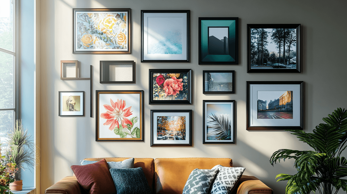Kreativní využití rámečků: Stylové aranžování umění a fotografií